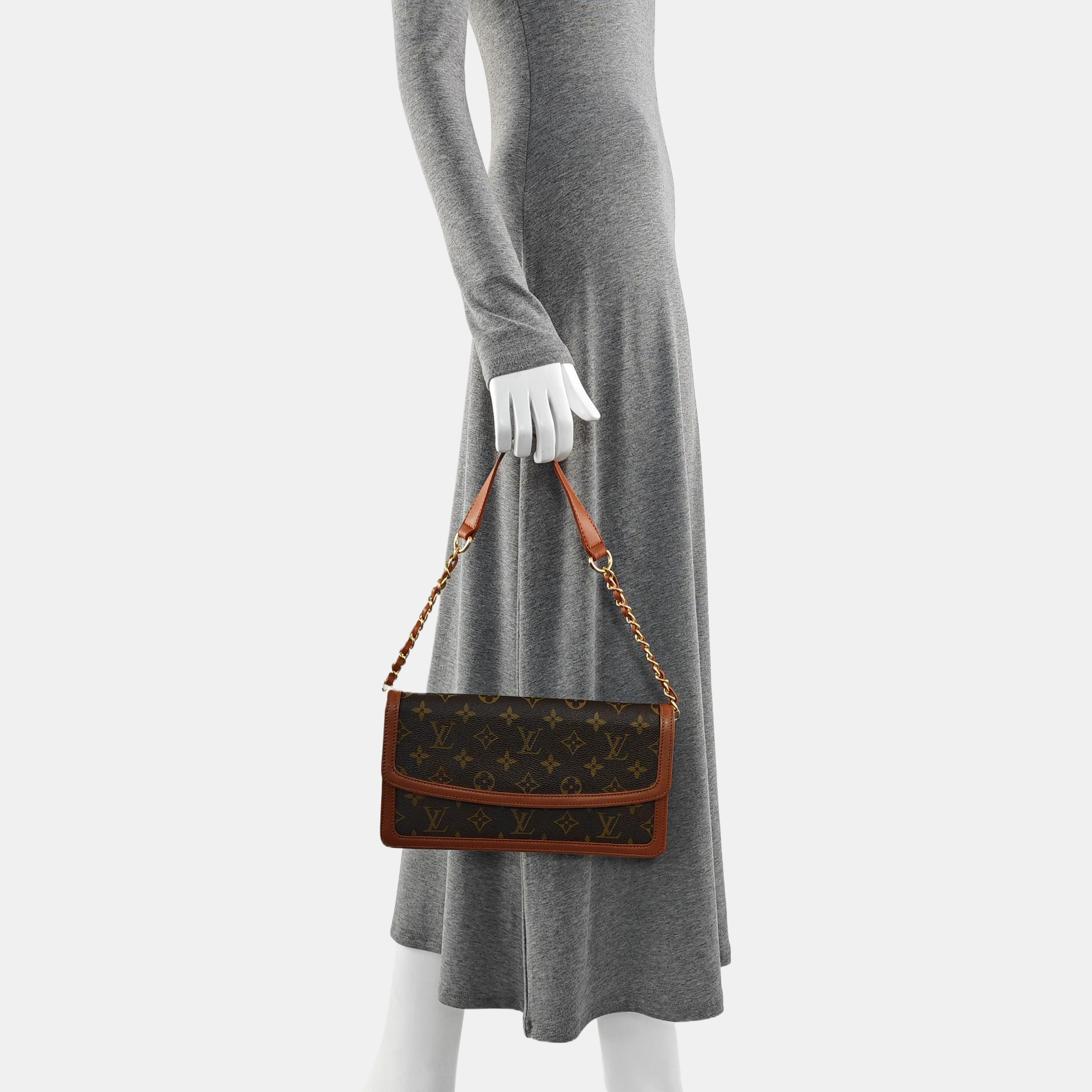 DAME Monogram Coated Canvas Brown