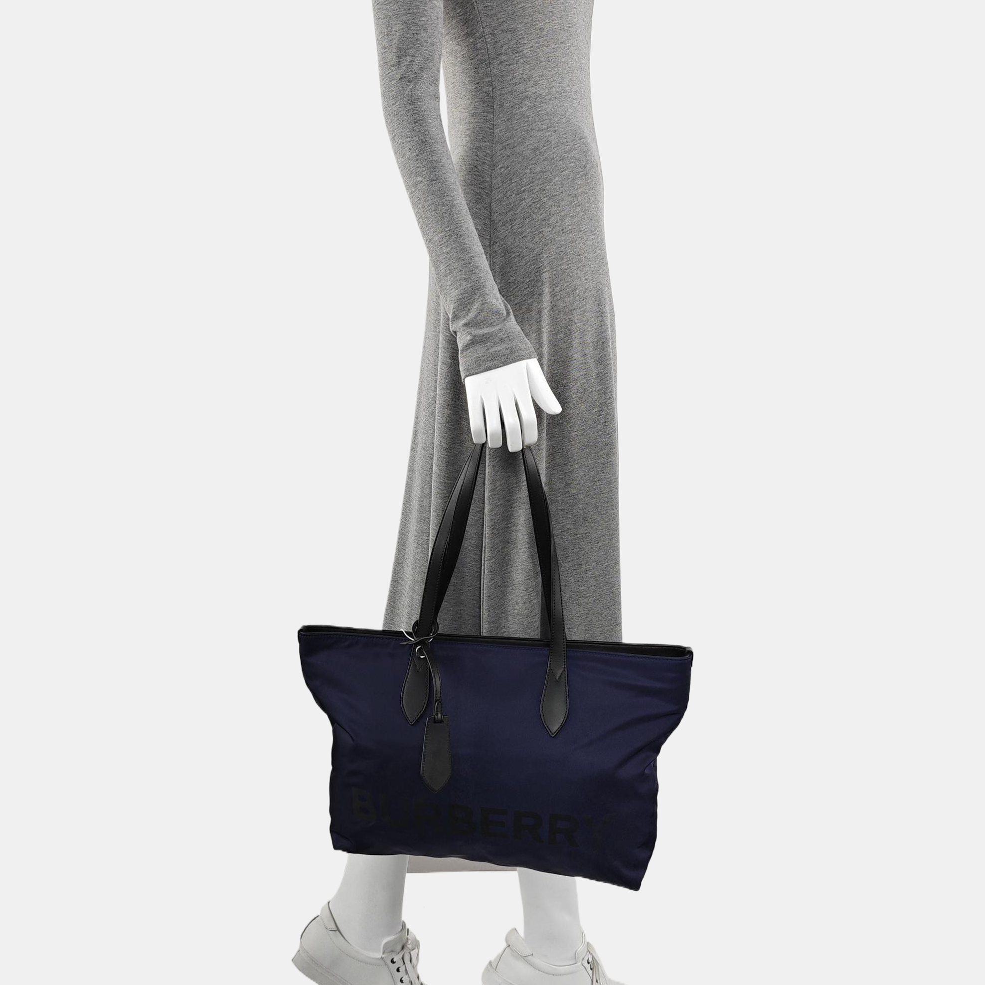 Nylon Tote Bag Blue