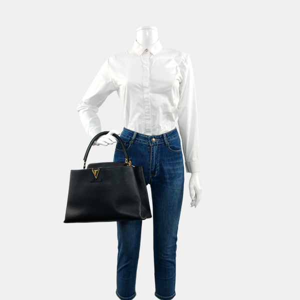 CAPUCINES GM Calfskin Black