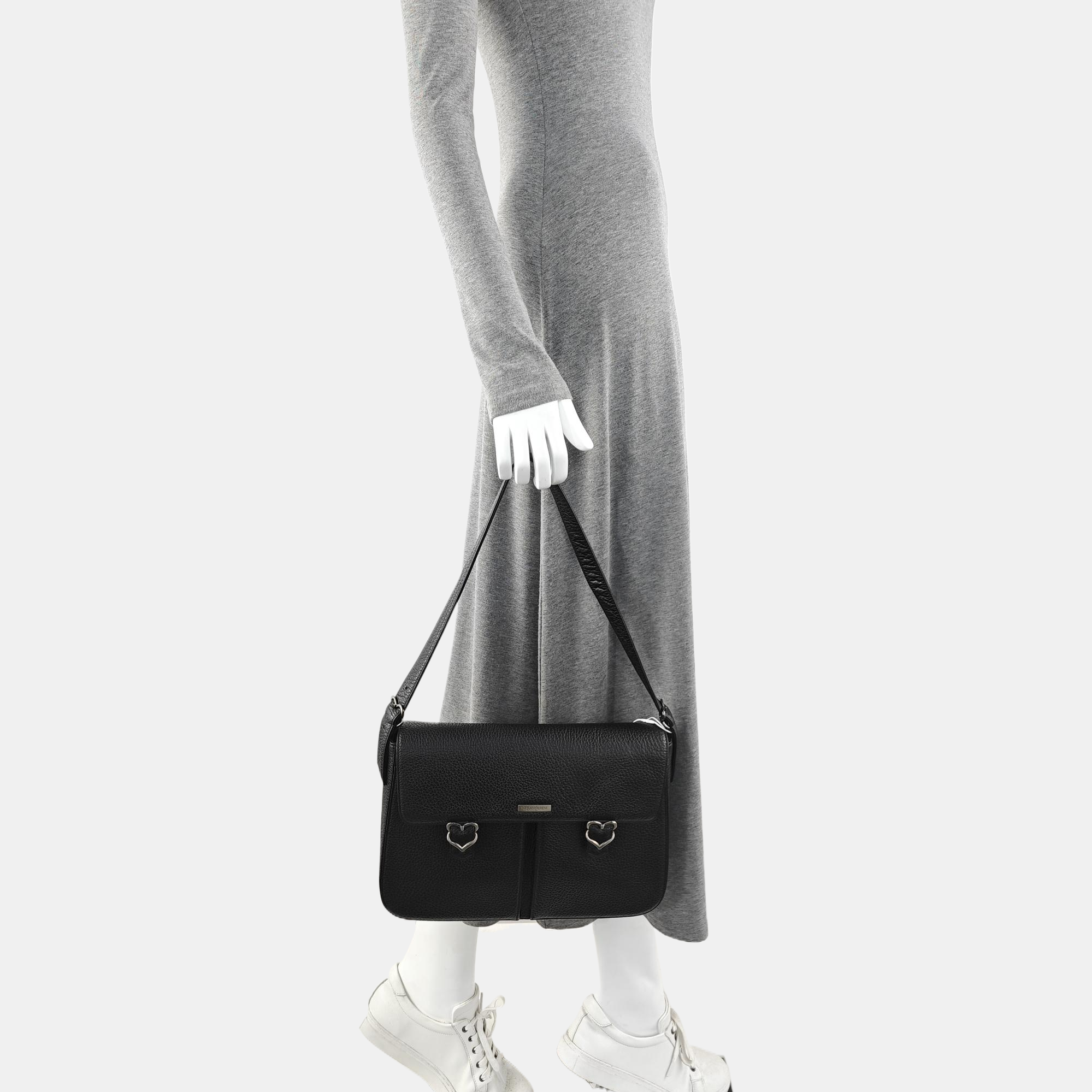 Calfskin Shoulder Bag Black