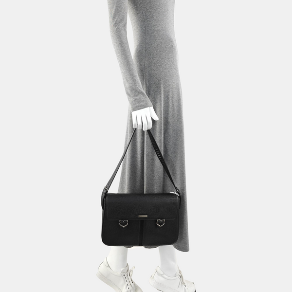 Calfskin Shoulder Bag Black