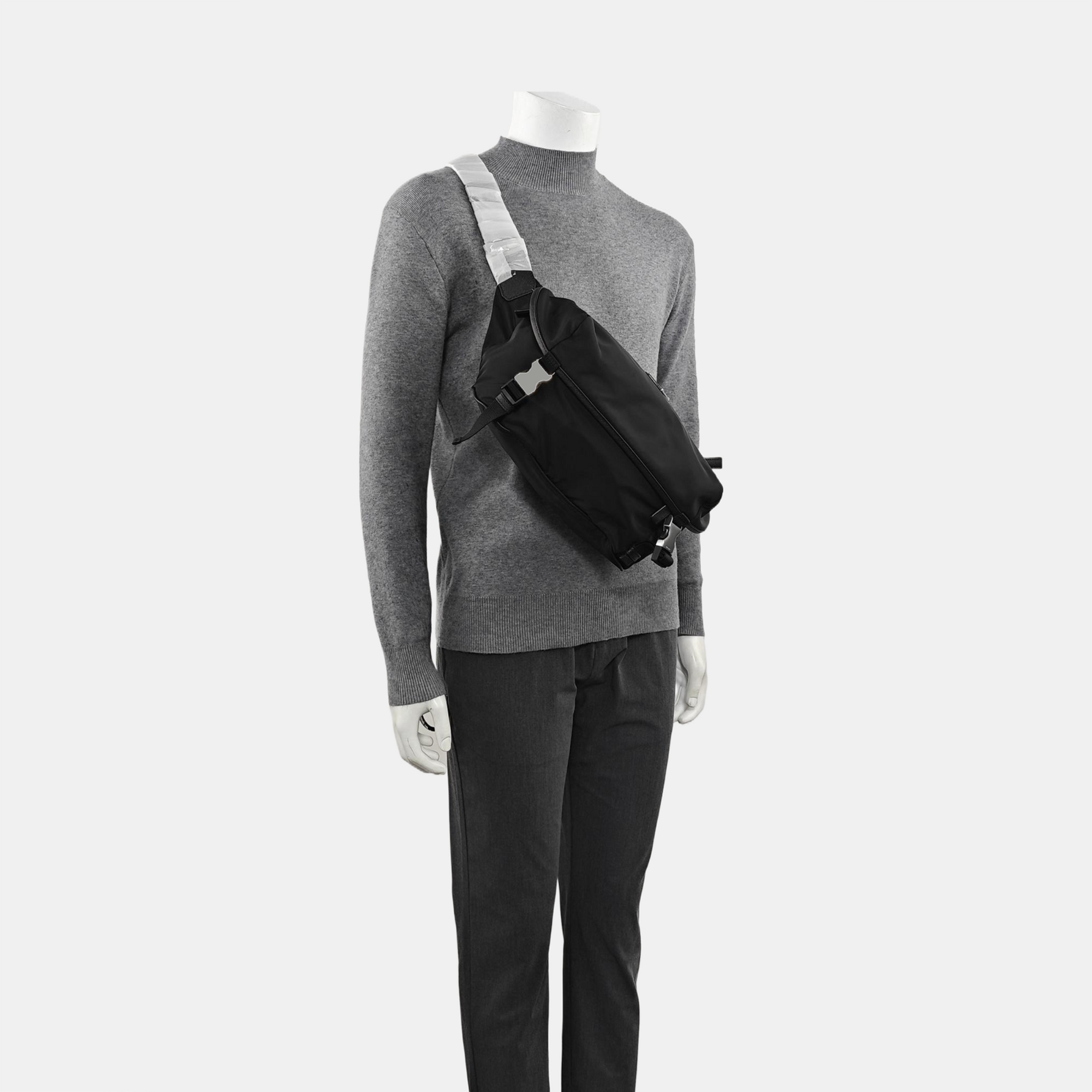 Nylon Shoulder Bag Black