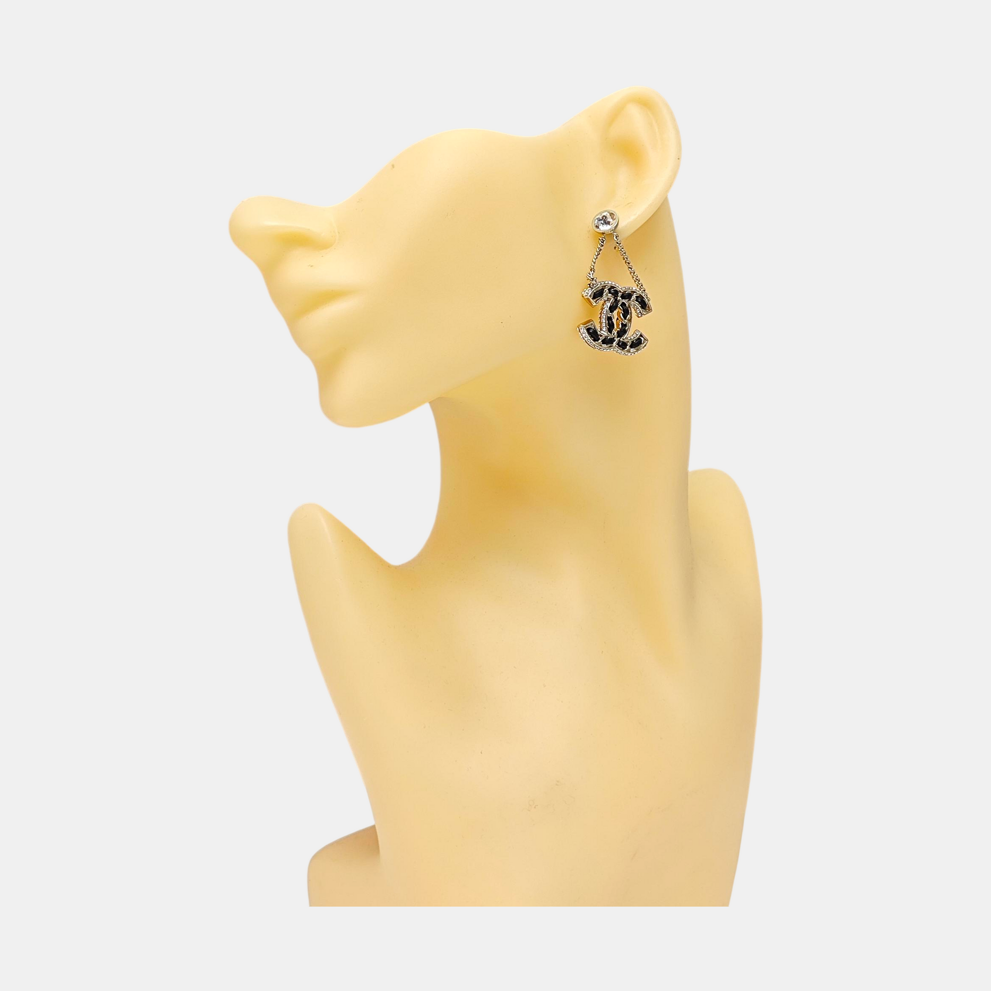 Leather Gold Earrings