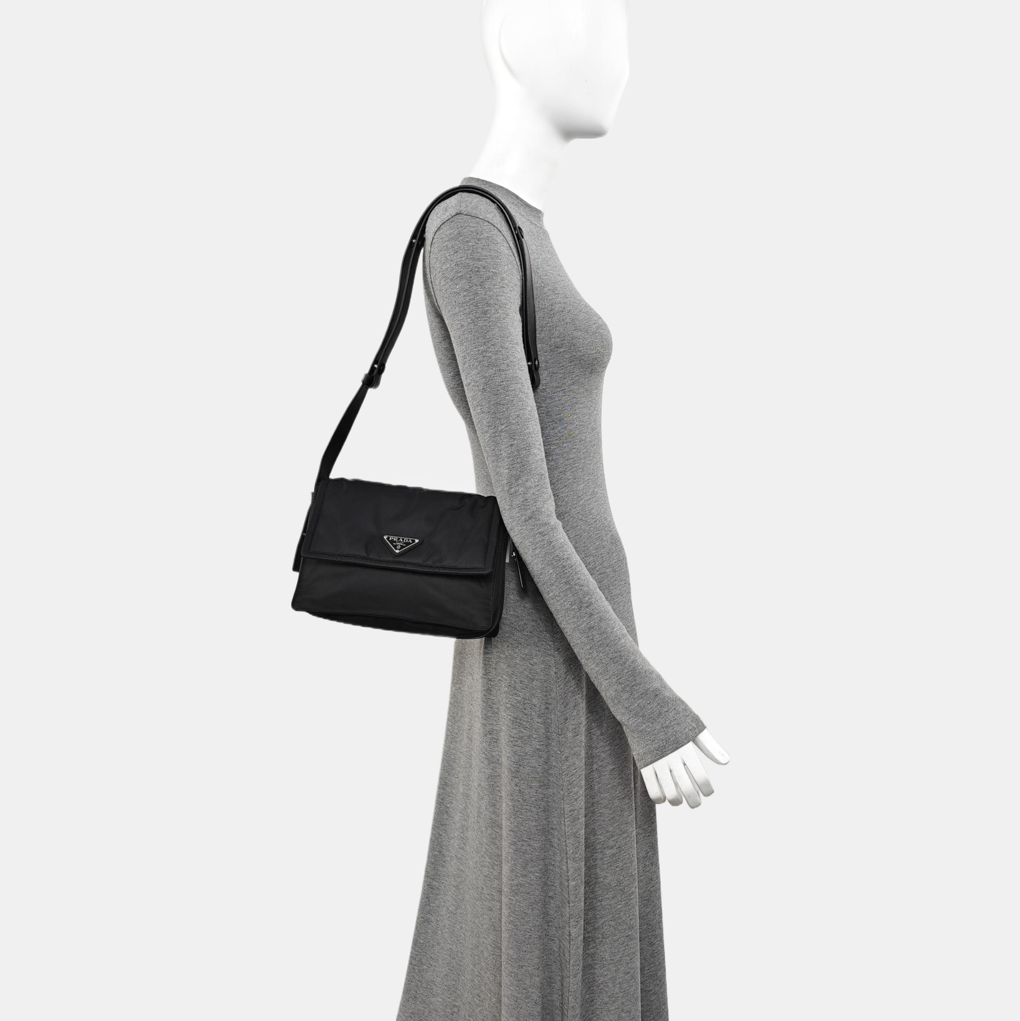 Nylon Crossbody Bag Small Black