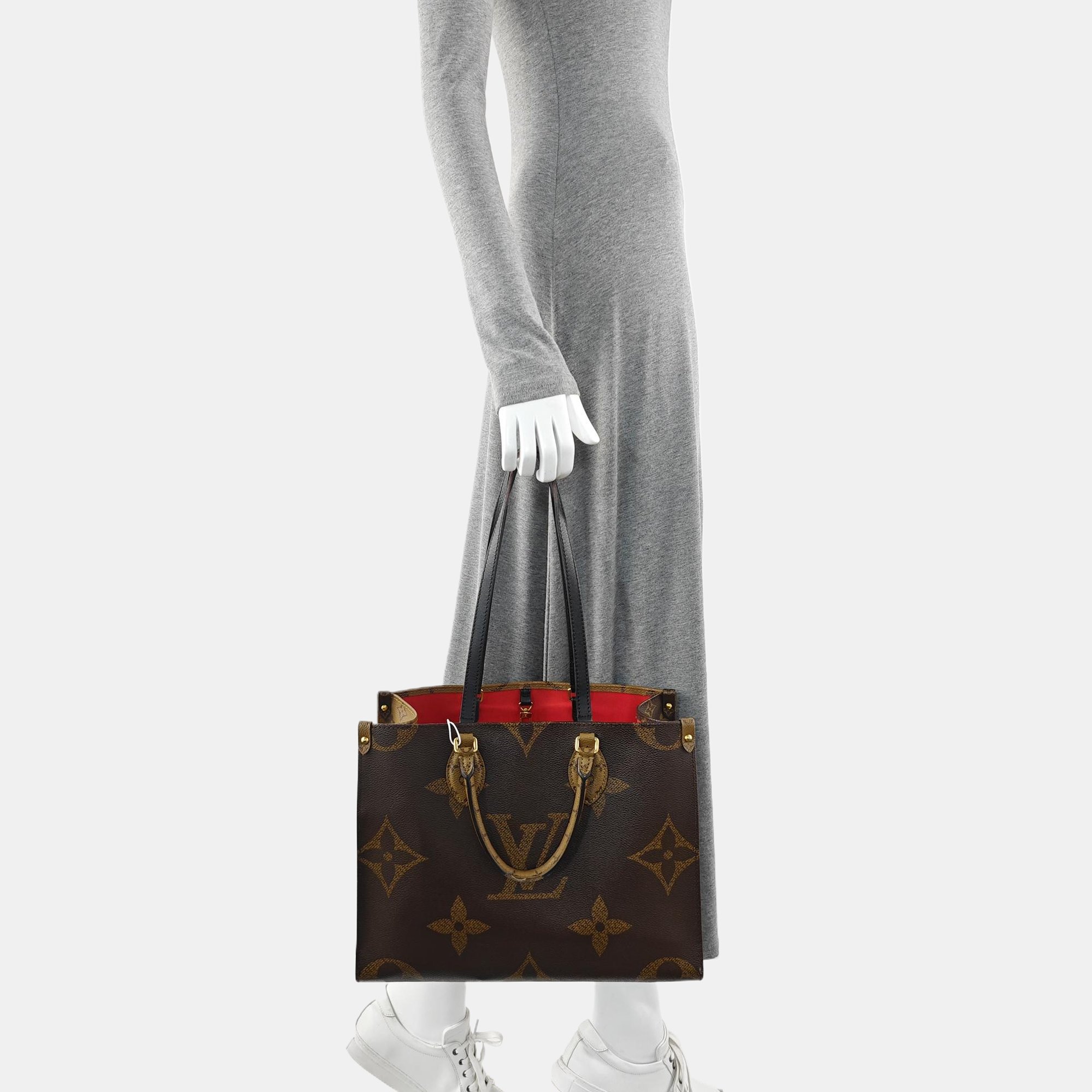 ONTHEGO MM Monogram Coated Canvas Brown