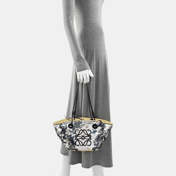 Anagram Basket Small Sequins Silver