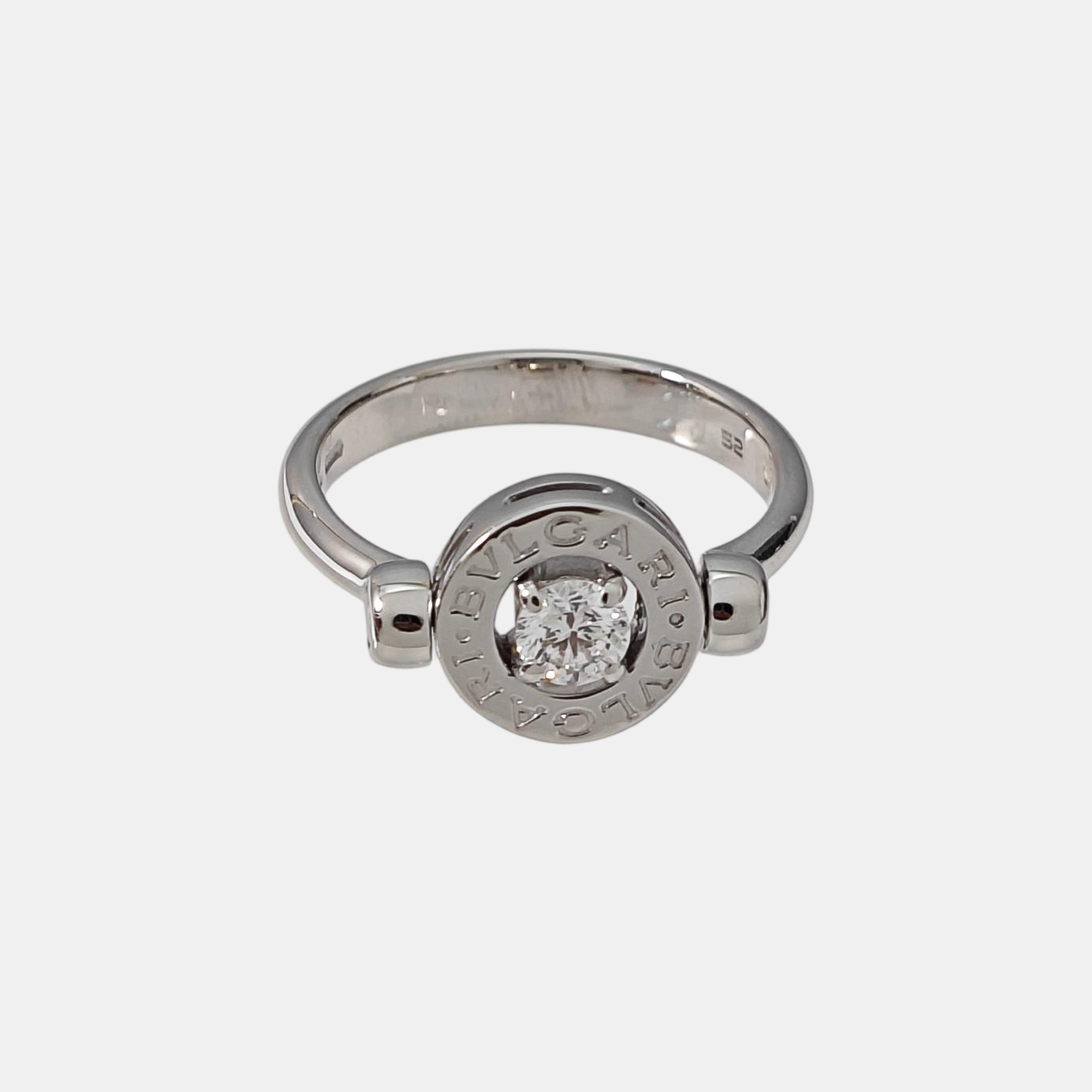 BVLGARI BVLGARI 18k White Gold Silver Ring EU 52
