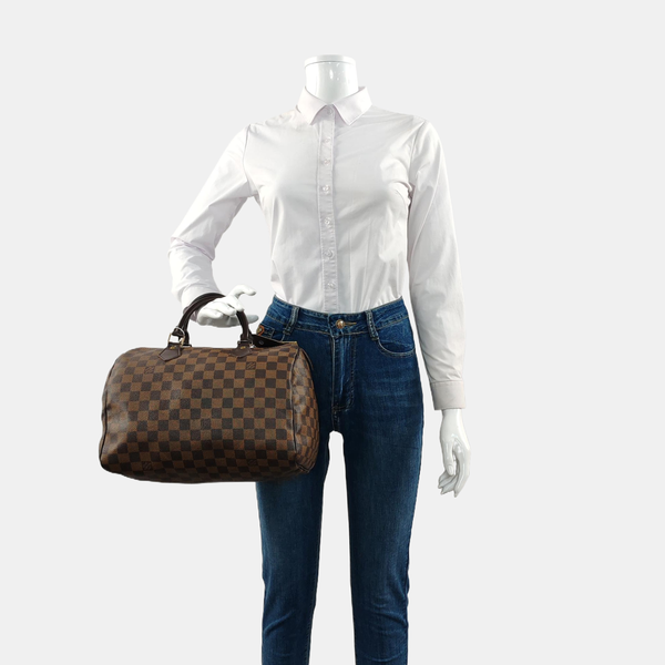 Speedy 30 Lona Damier Ebene Marrón