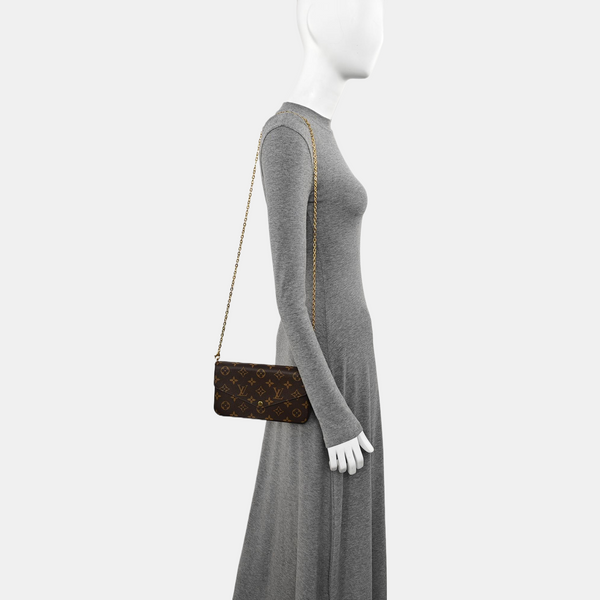 FÉLICIE Monogram Coated Canvas Brown