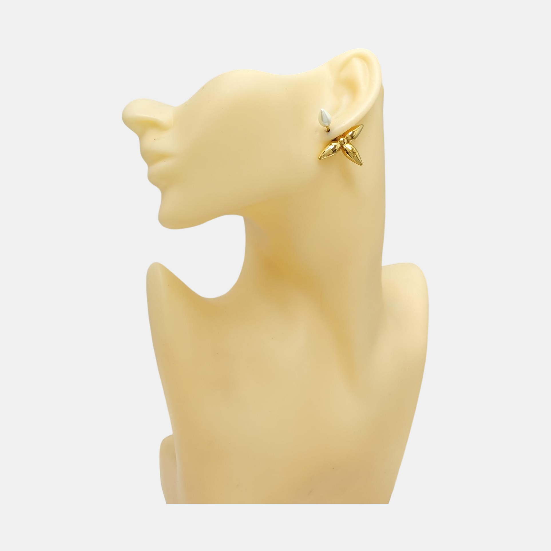 Pendientes de botón metálicos dorados LOUISETTE