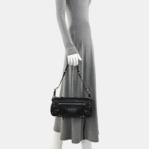 Lambskin Shoulder Bag Small Black