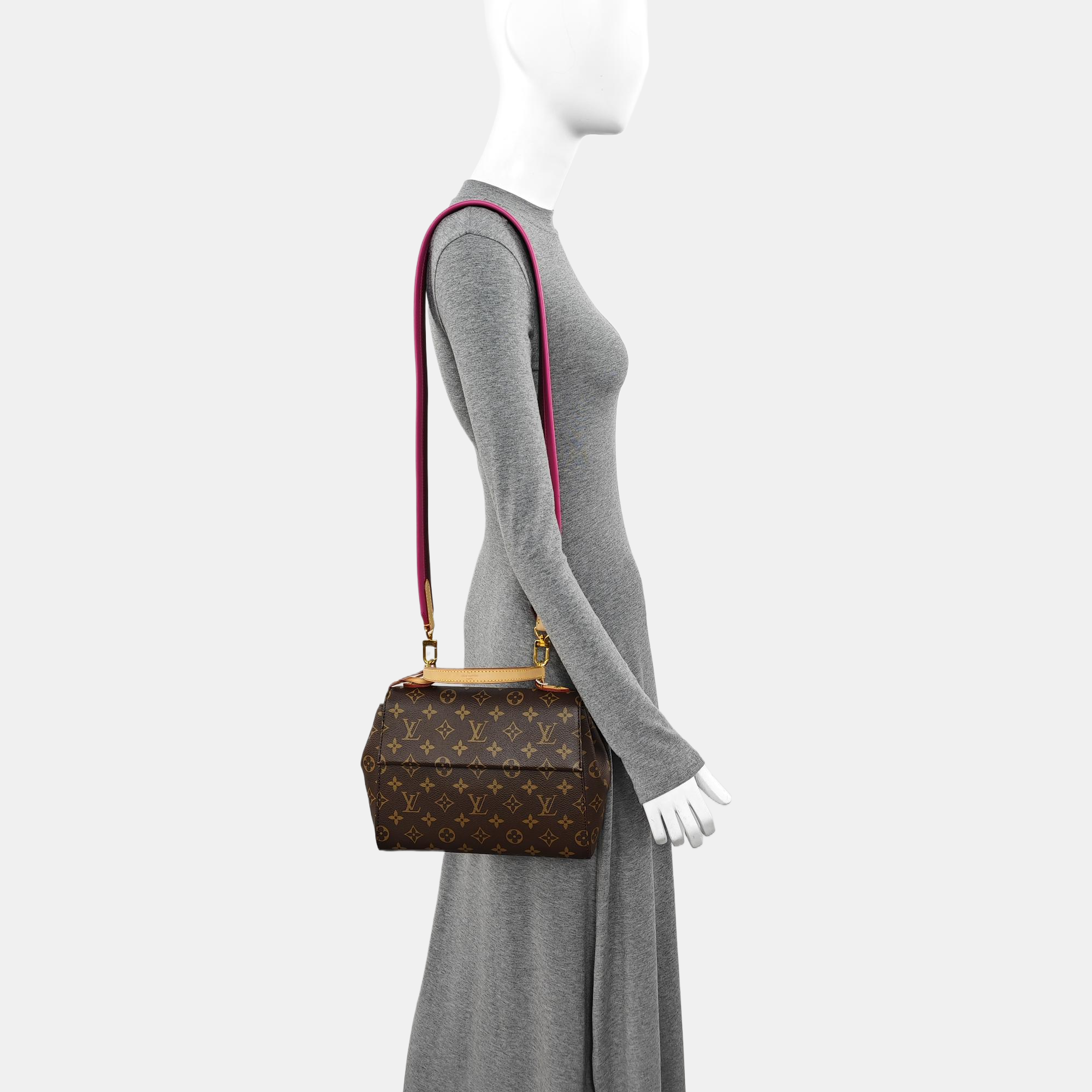 CLUNY PM Monogram Coated Canvas Brown