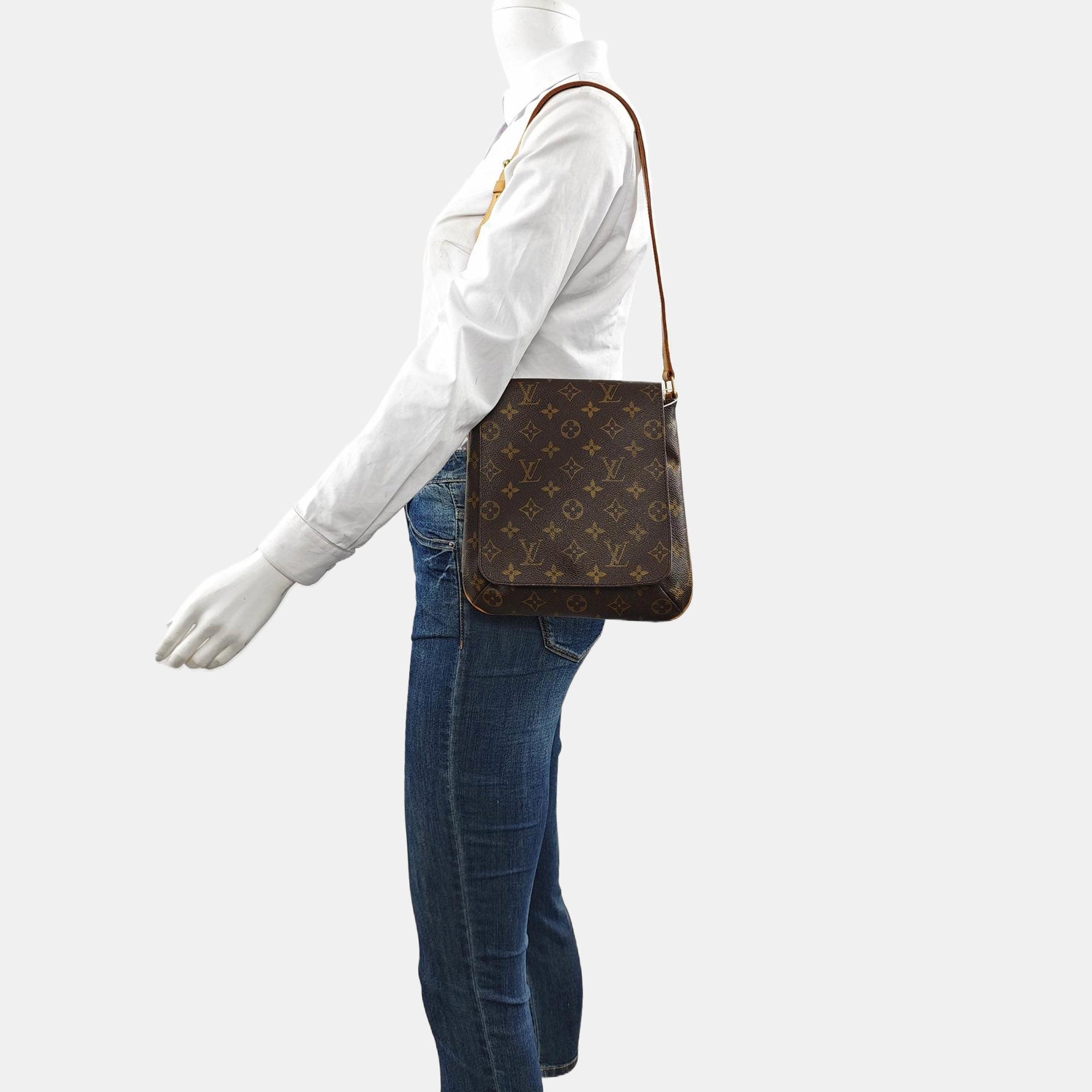 MUSETTE TANGO Monogram Coated Canvas Brown