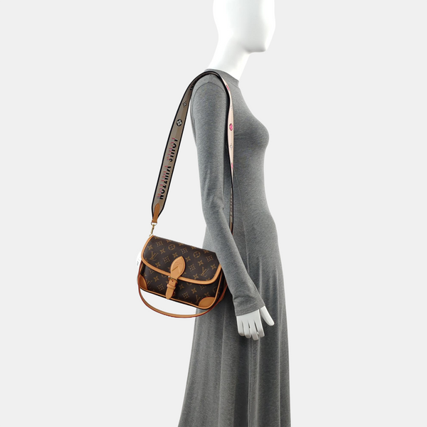 DIANE Monogram Coated Canvas Brown
