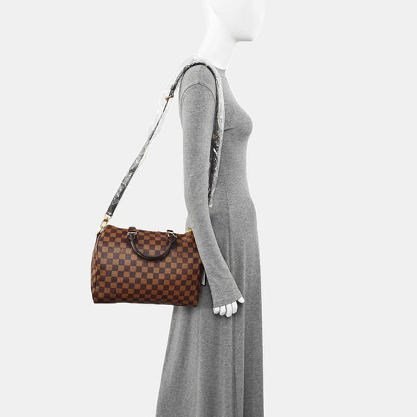 SPEEDY 30 Damier Ebene Coated Canvas Brown