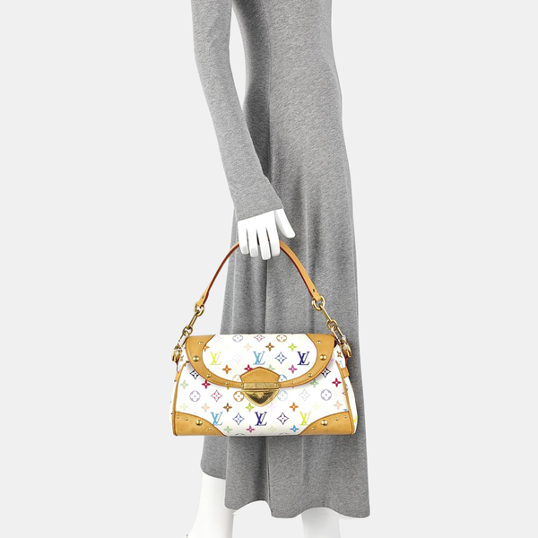 LV × TM BEVERLY MM Monogram Coated Canvas White