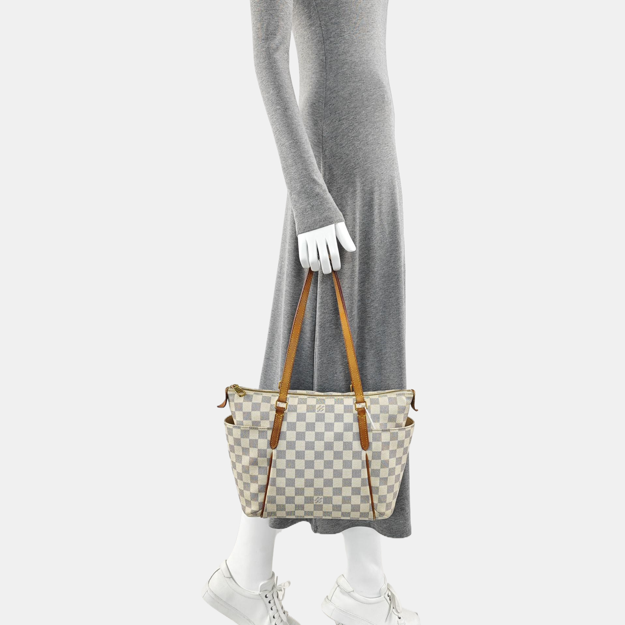 TOTALLY Damier Azur Coated Canvas White