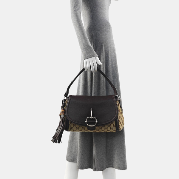 Monogram Canvas Top Handle Bag Beige