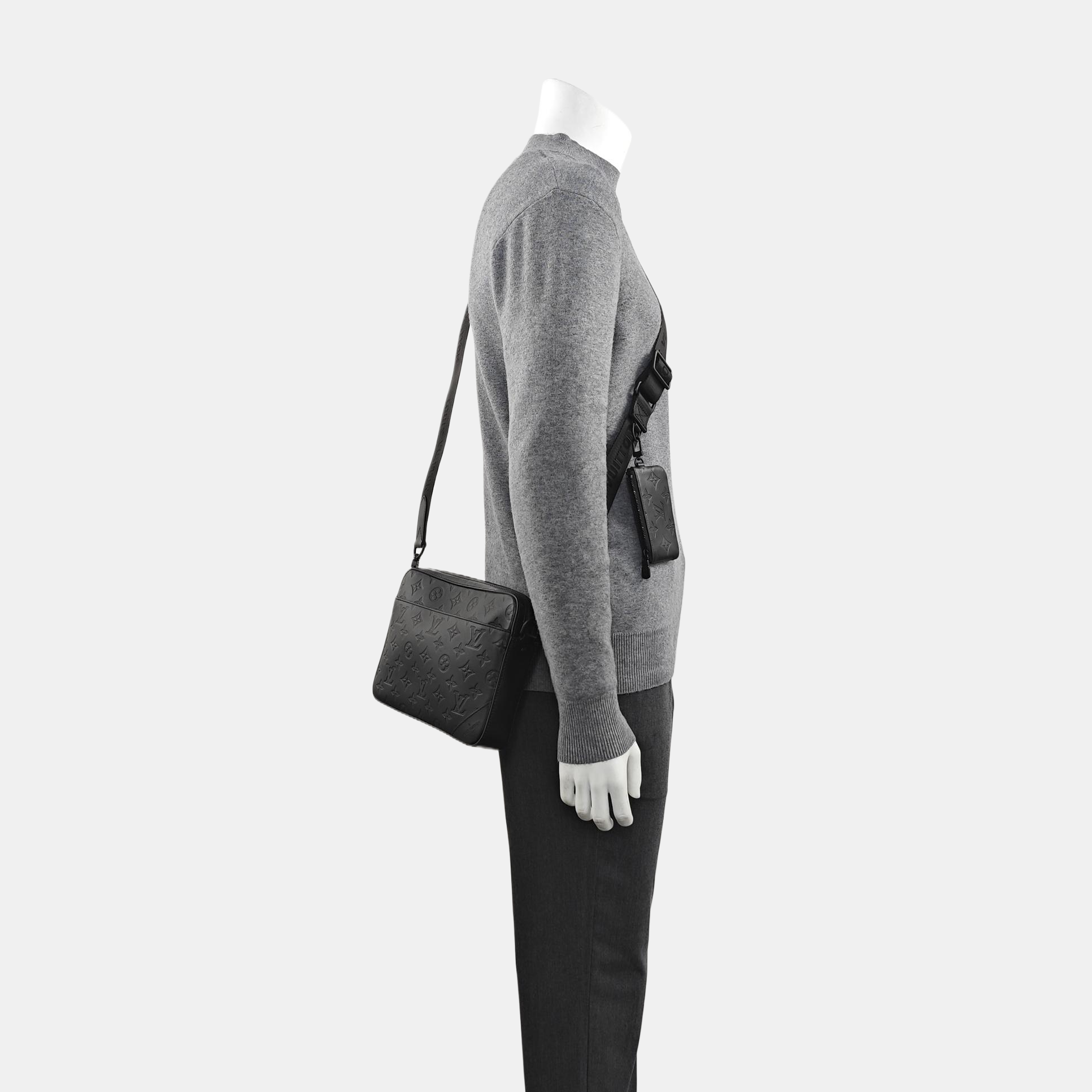 DUO Monogram Calfskin Black