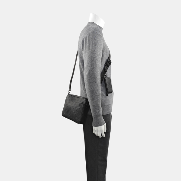 DUO Monogram Calfskin Black