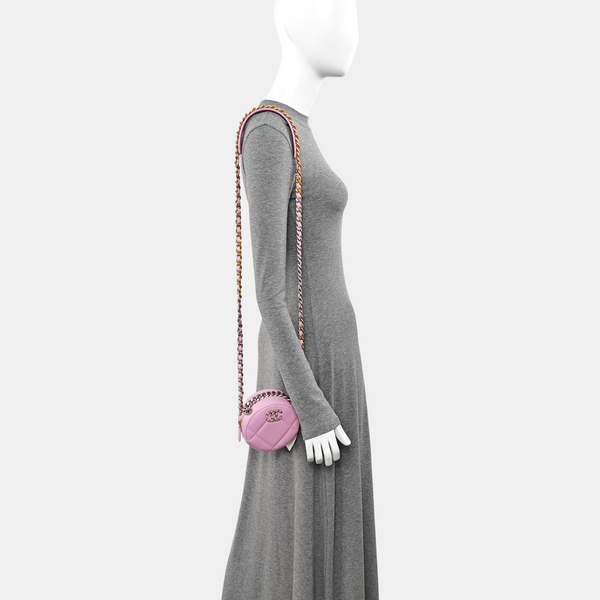 CHANEL 19 Small Quilted Lambskin Pink