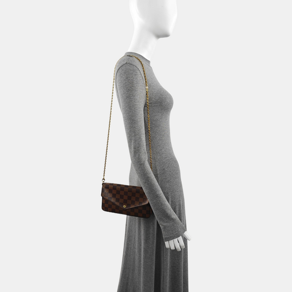 FÉLICIE Damier Ebene Coated Canvas Brown