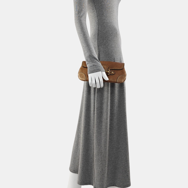 Calfskin Clutch Brown