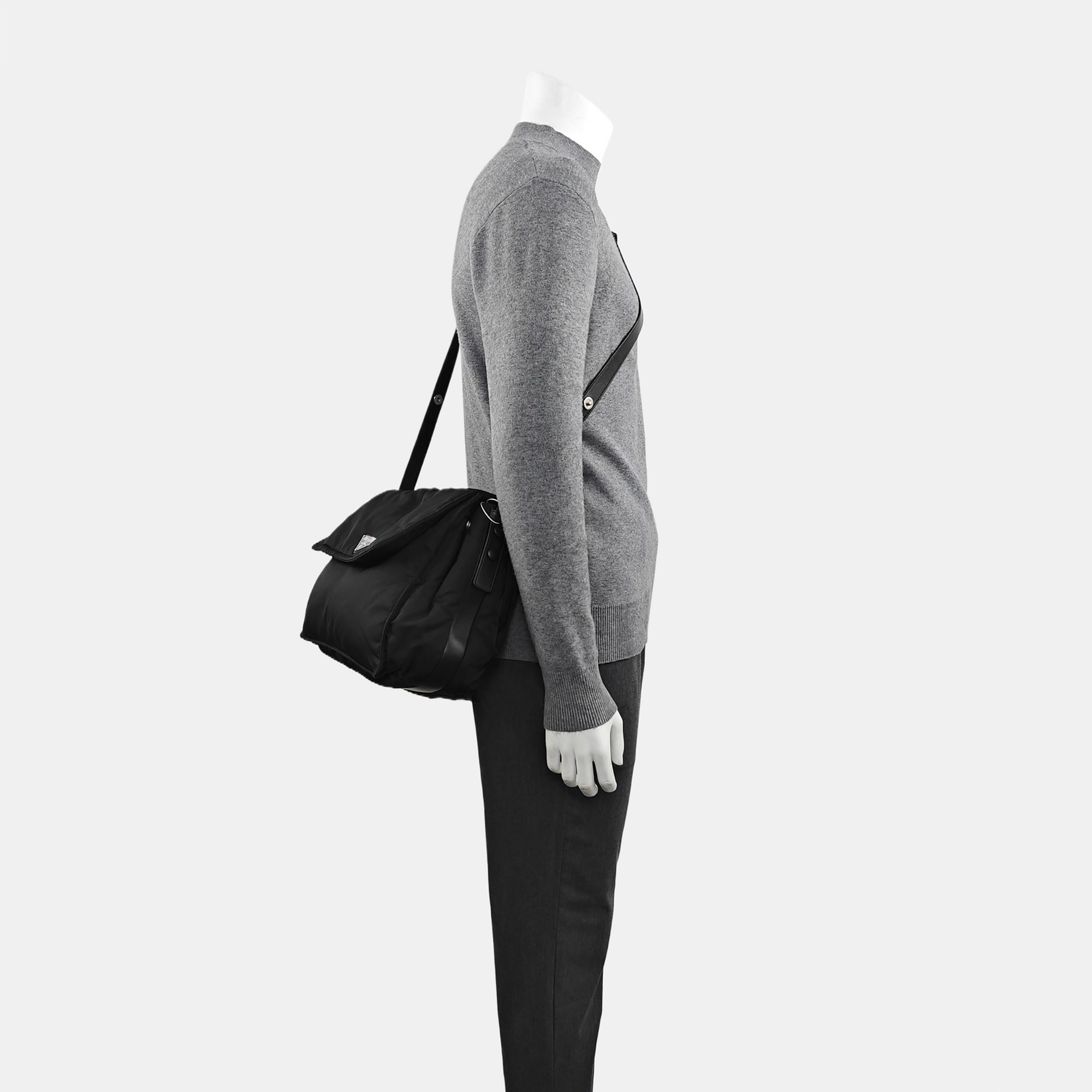 Nylon Crossbody Bag Black