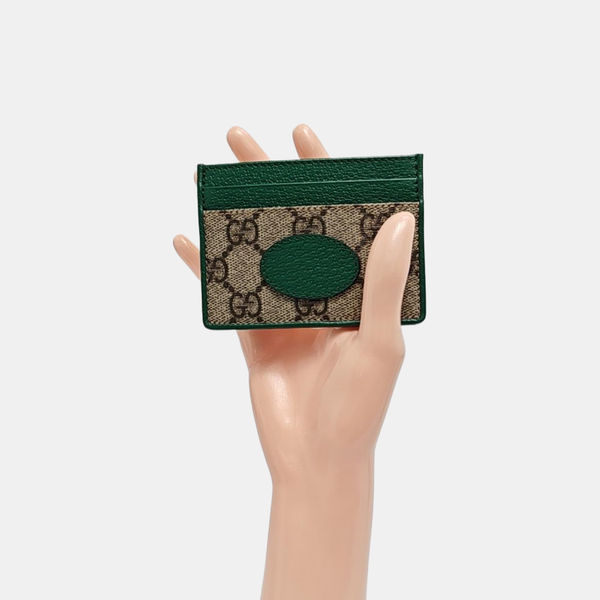 Retro Monogram Coated Canvas Green Card Holder