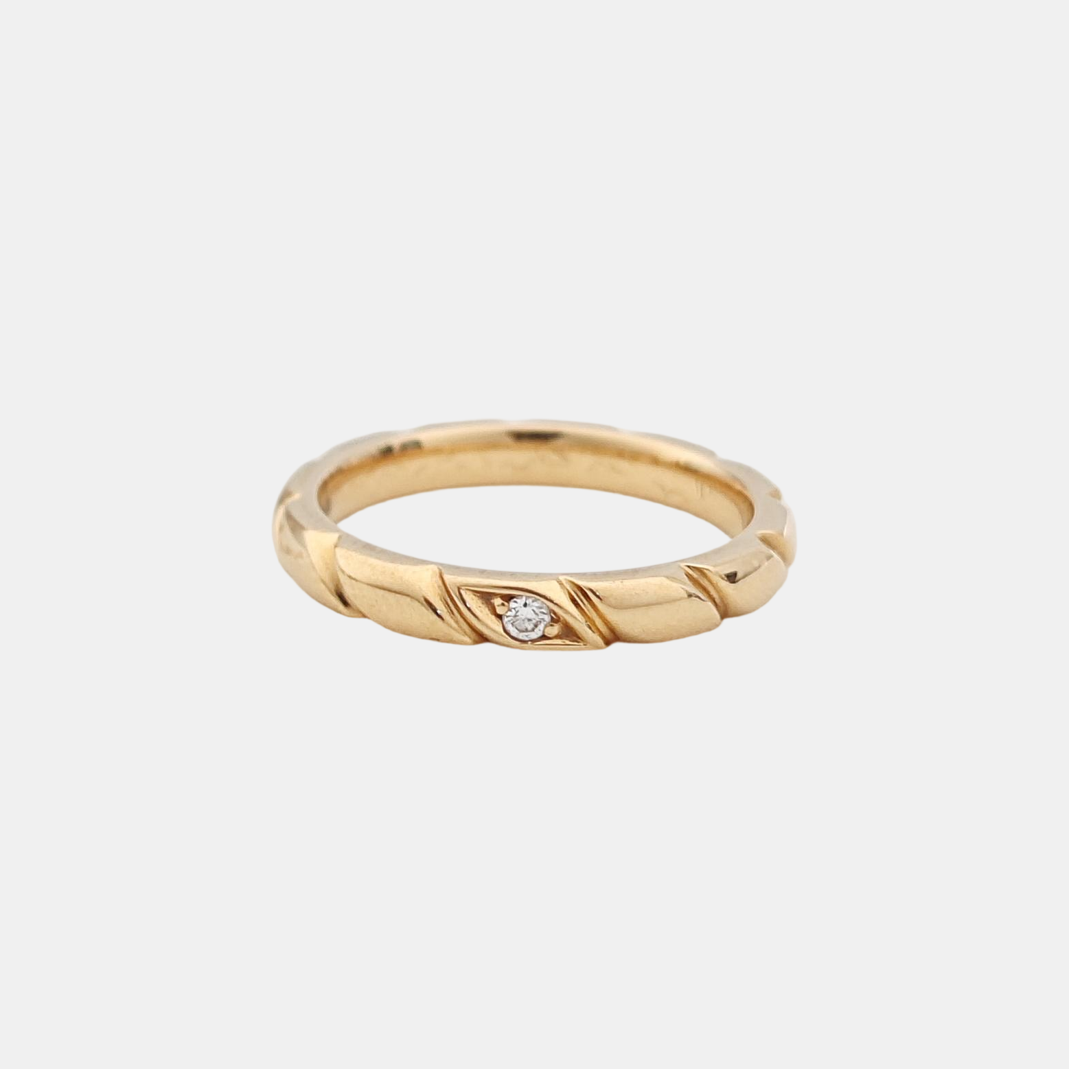 Torsade De Chaumet 18k Rose Gold Ring EU 48