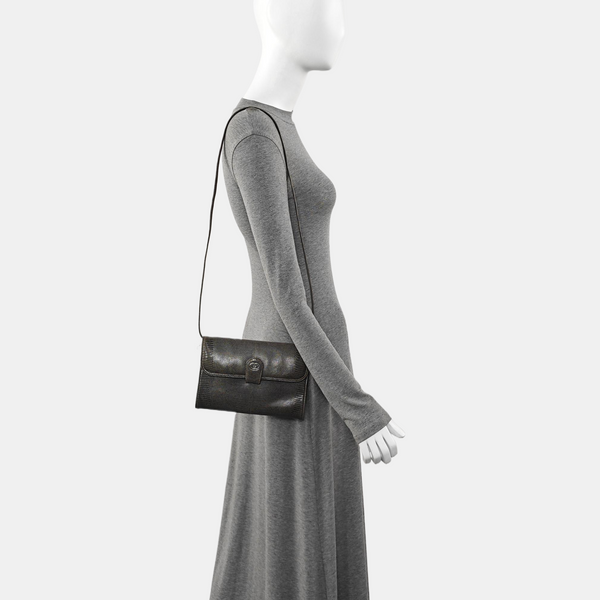 Calfskin Shoulder Bag Gray