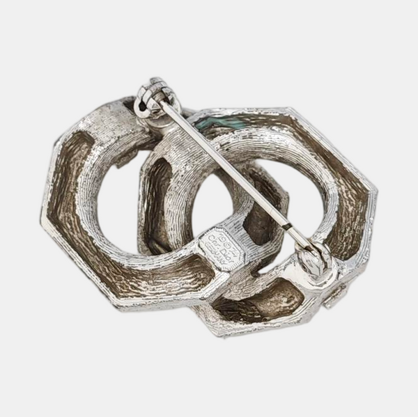 Metal Silver Brooch