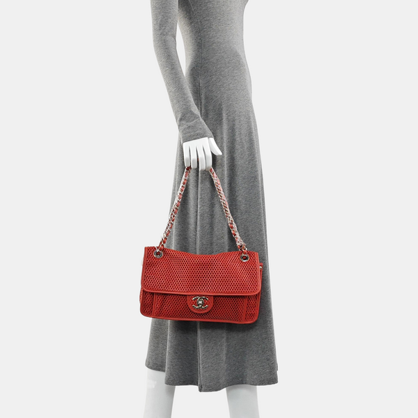 Lambskin Shoulder Bag Red
