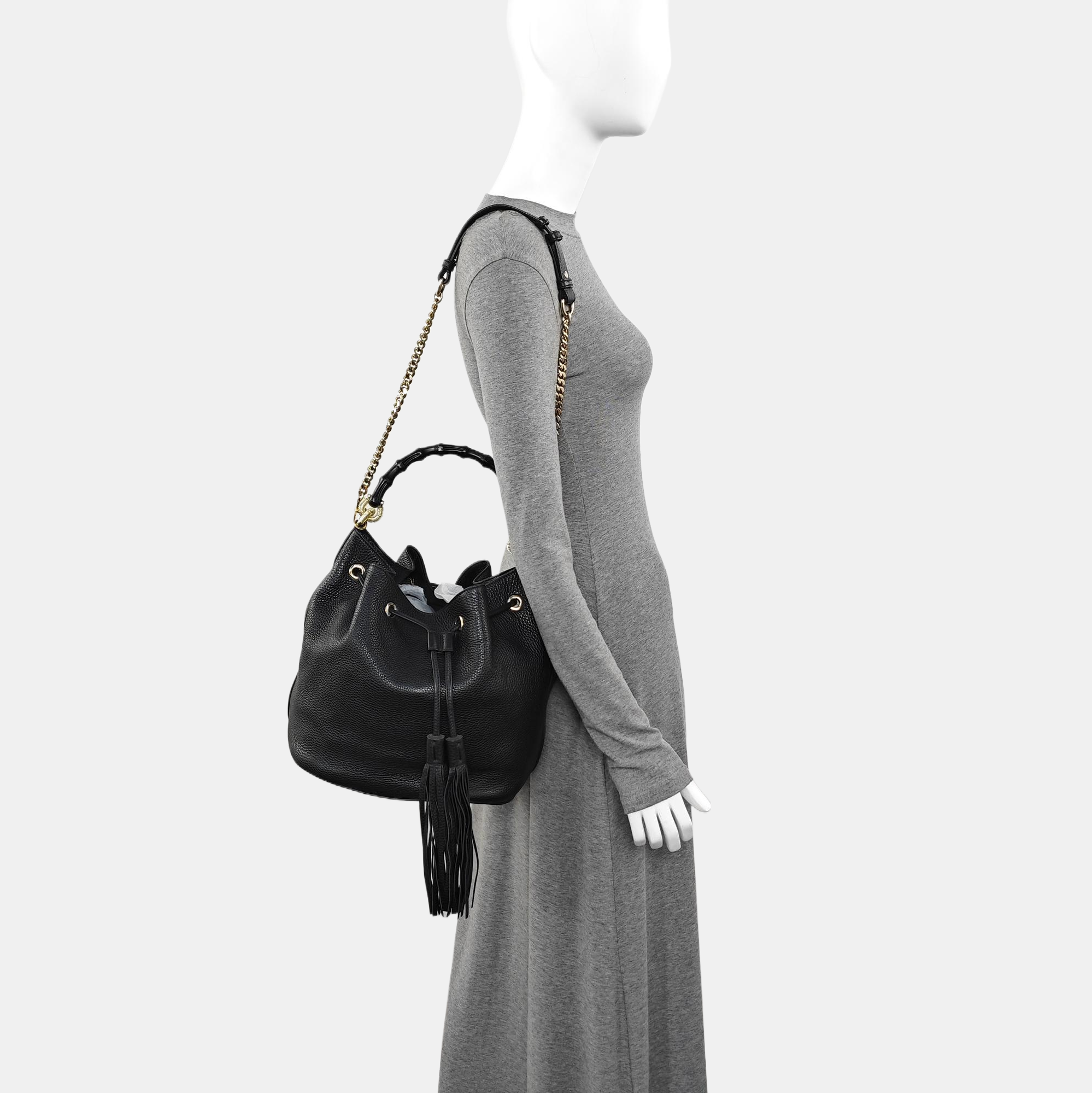 Calfskin Bucket Bag Black
