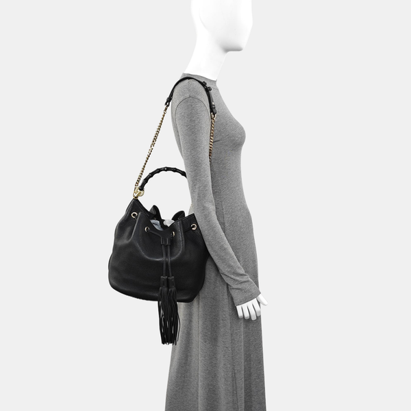 Calfskin Bucket Bag Black