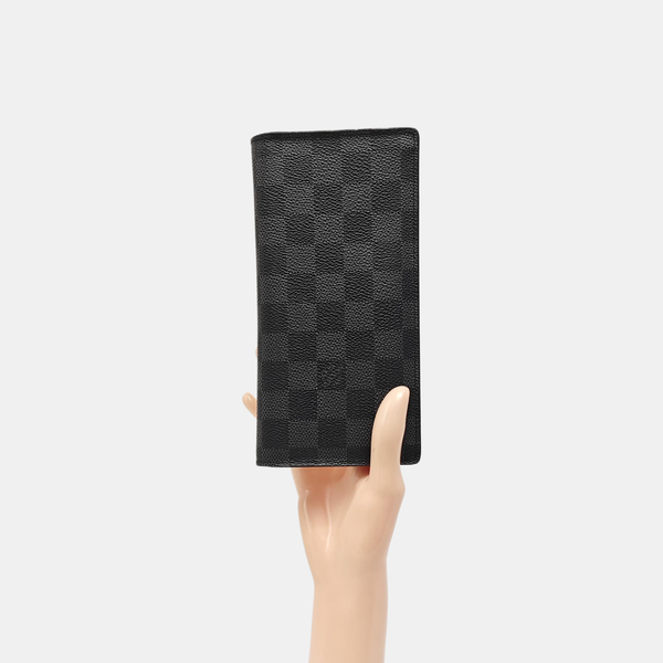 BRAZZA Damier Graphite Coated Canvas Black Wallet