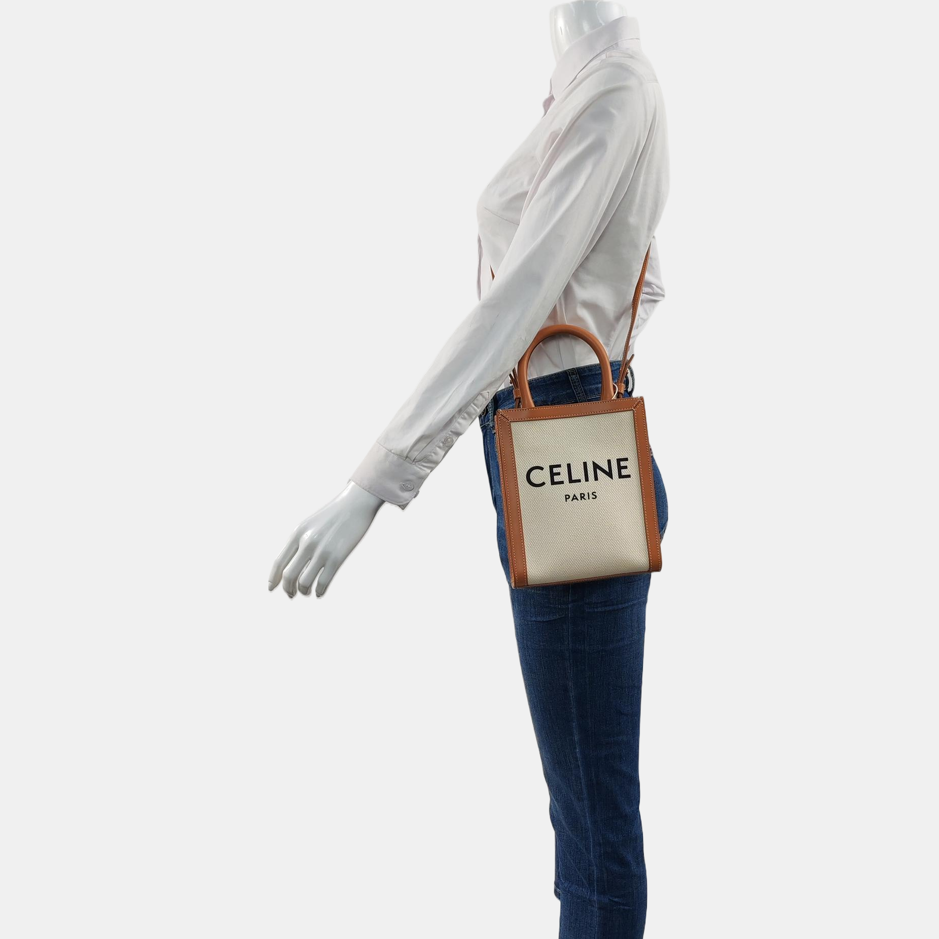 CABAS CELINE Mini Canvas White