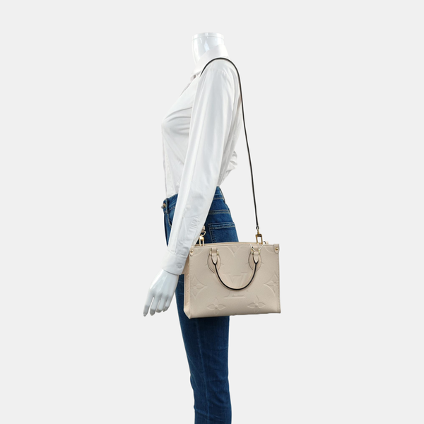 ONTHEGO PM Monogram Calfskin Beige