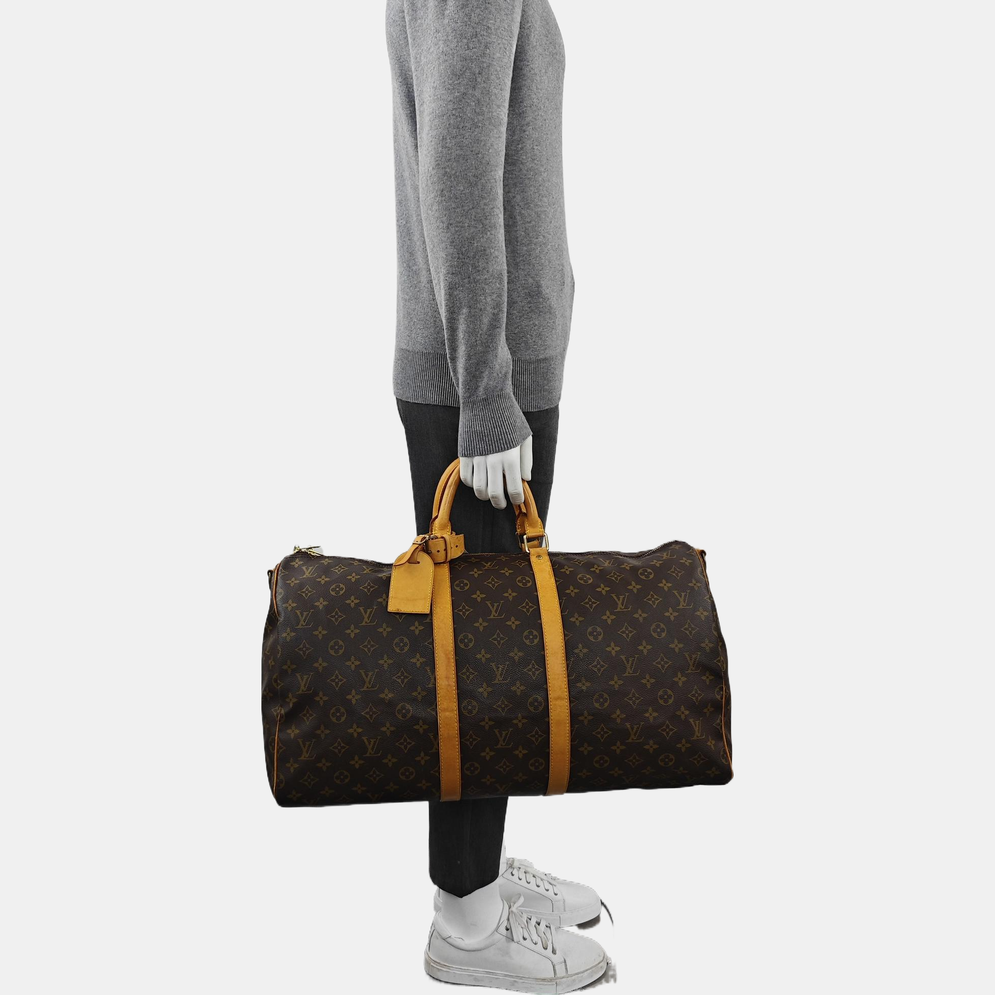 SAC SOUPLE 55 Monogram Coated Canvas Brown