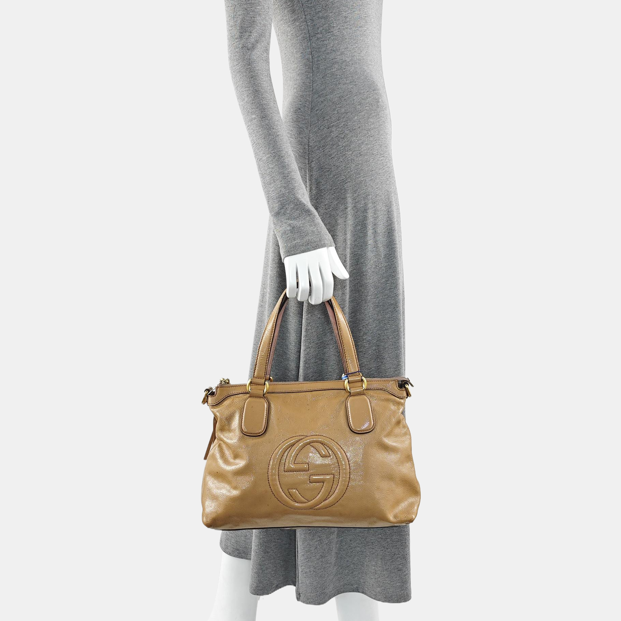 Soho Small Patent Leather Beige