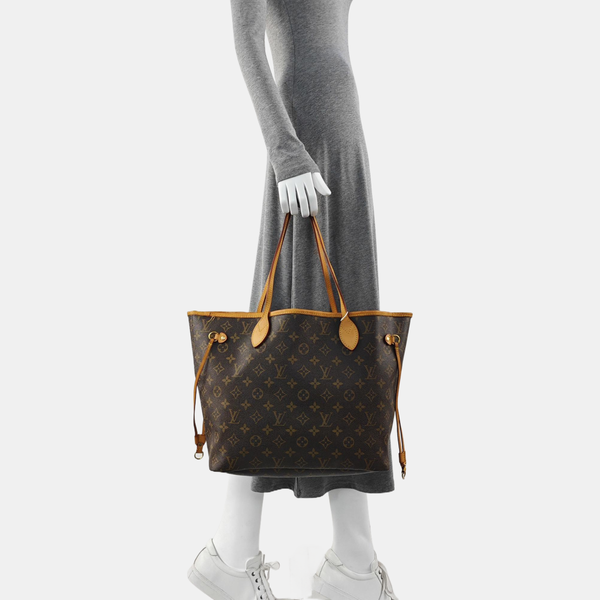 NEVERFULL MM Monogram Coated Canvas Brown