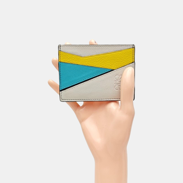 Puzzle Calfskin Multicolor Card Holder