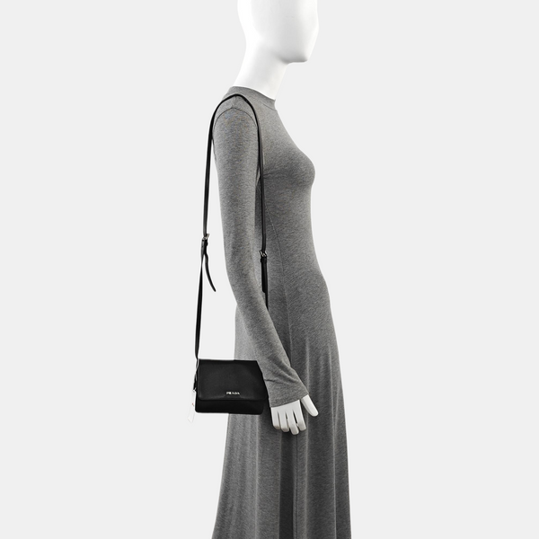 Calfskin Shoulder Bag Black