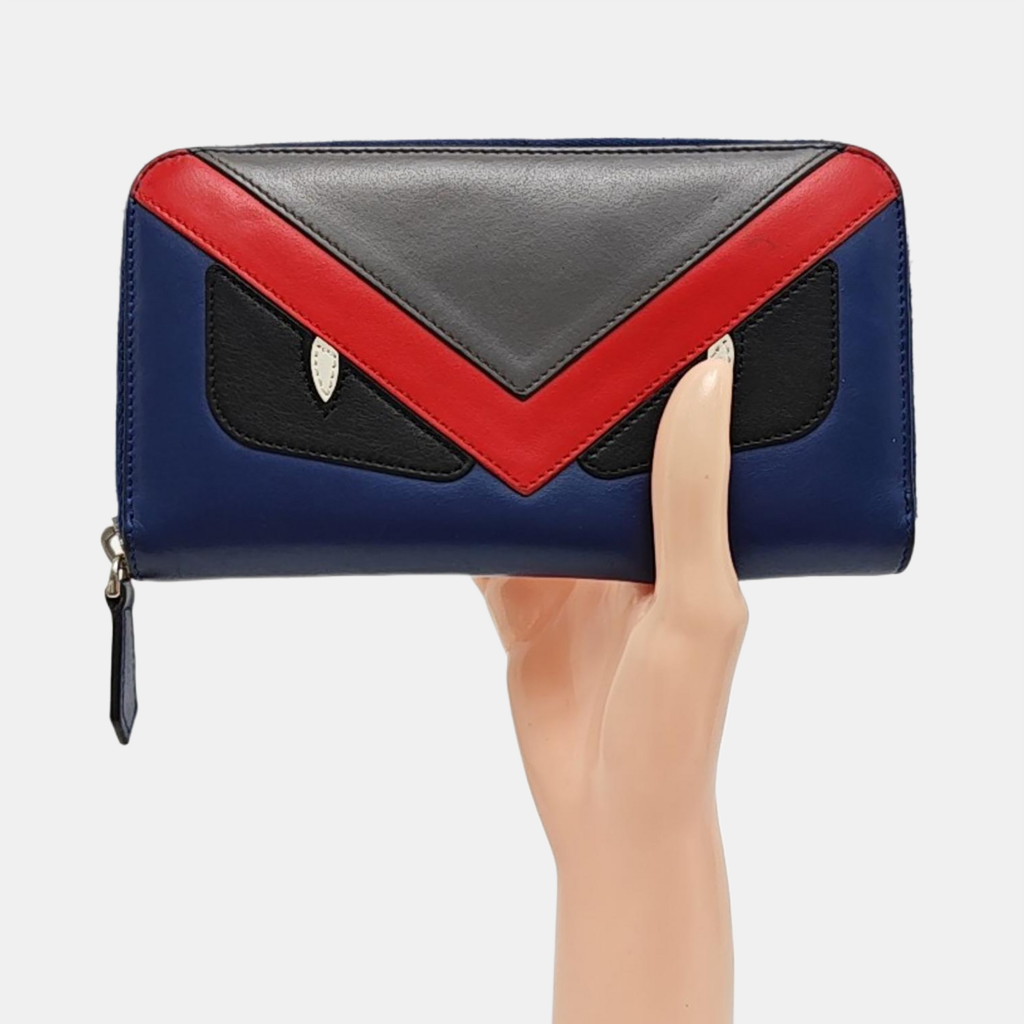 Monster Calfskin Blue Wallet
