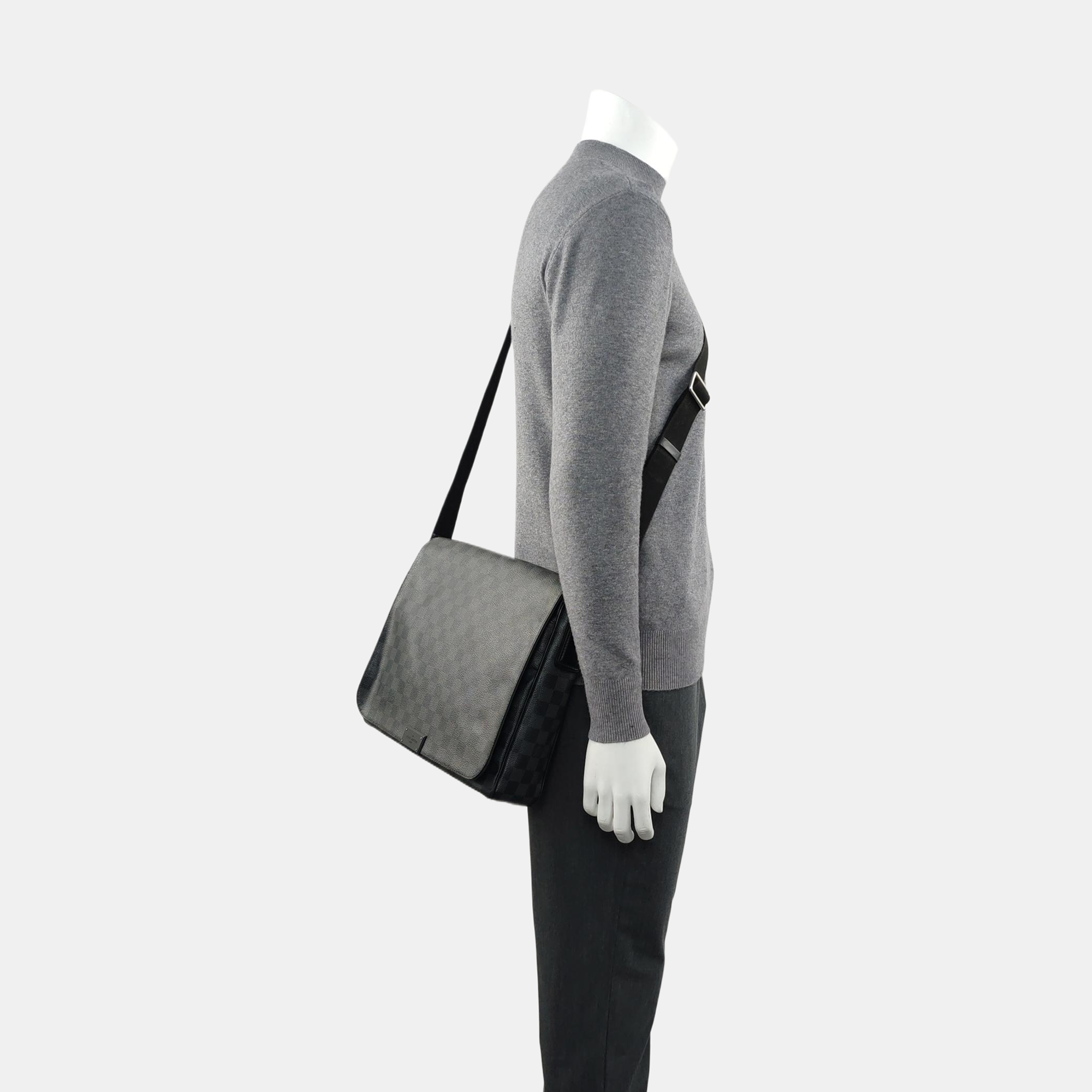 DISTRICT MM Damier Graphite Coated Canvas Gray