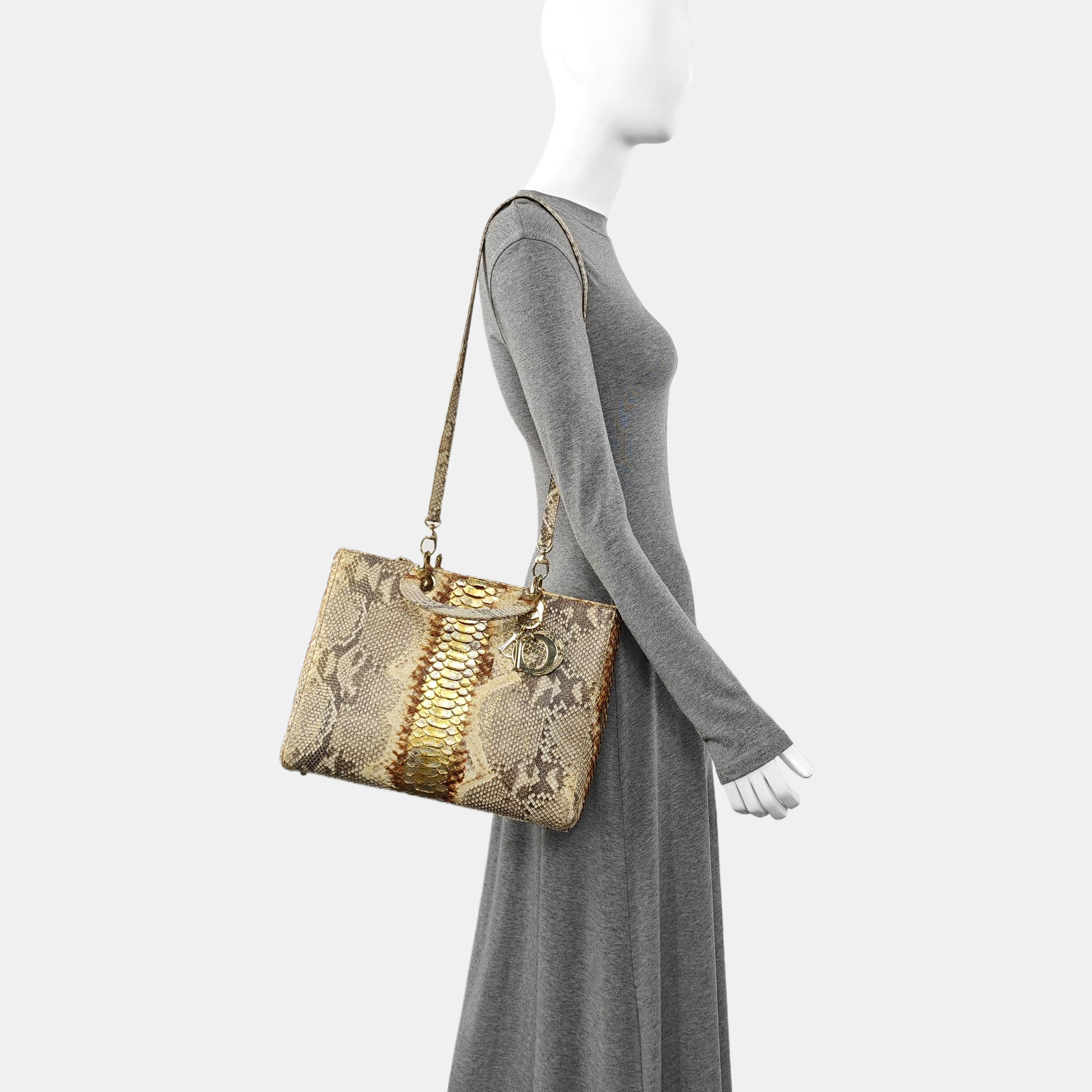 Lady Dior Large Python Multicolor