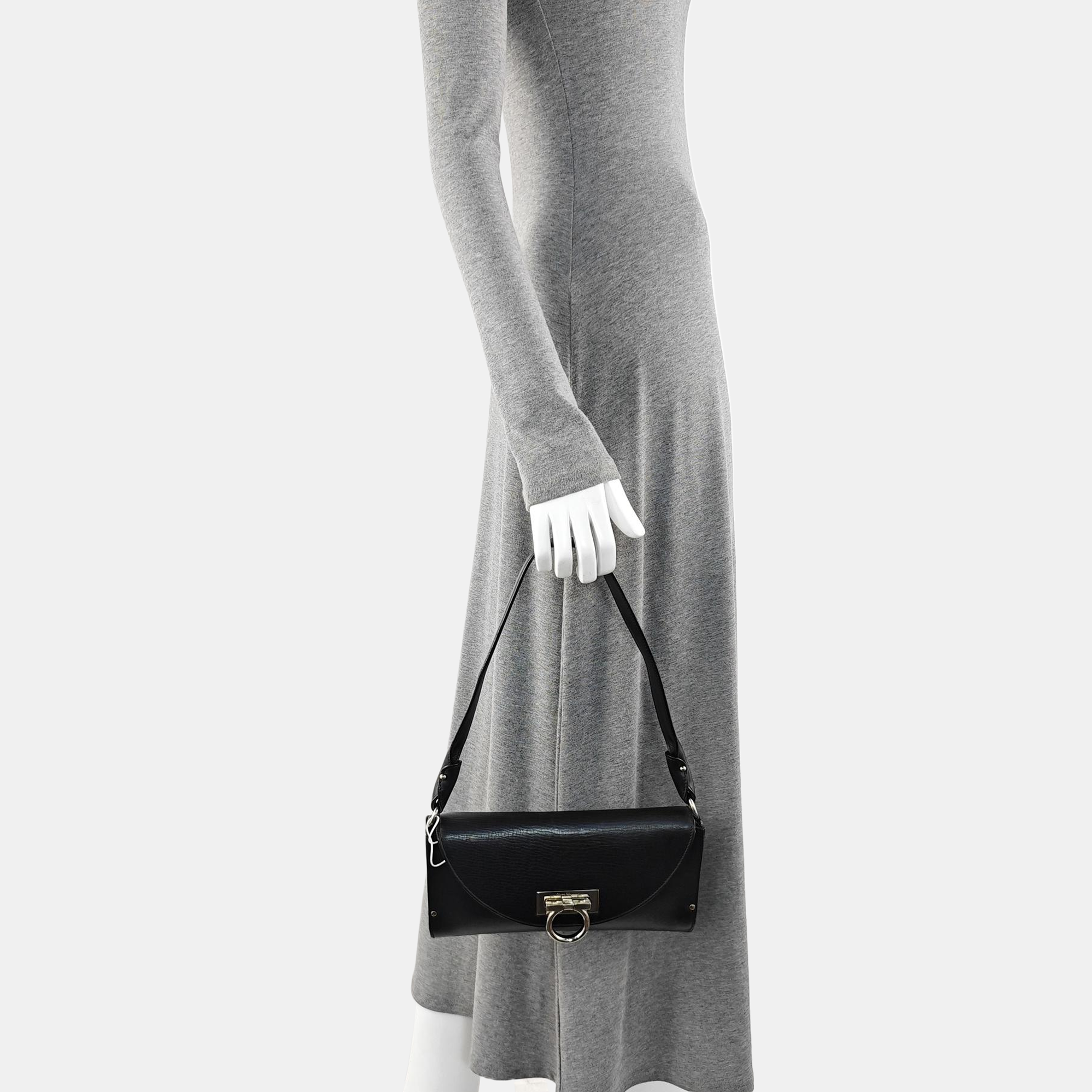 Calfskin Shoulder Bag Black