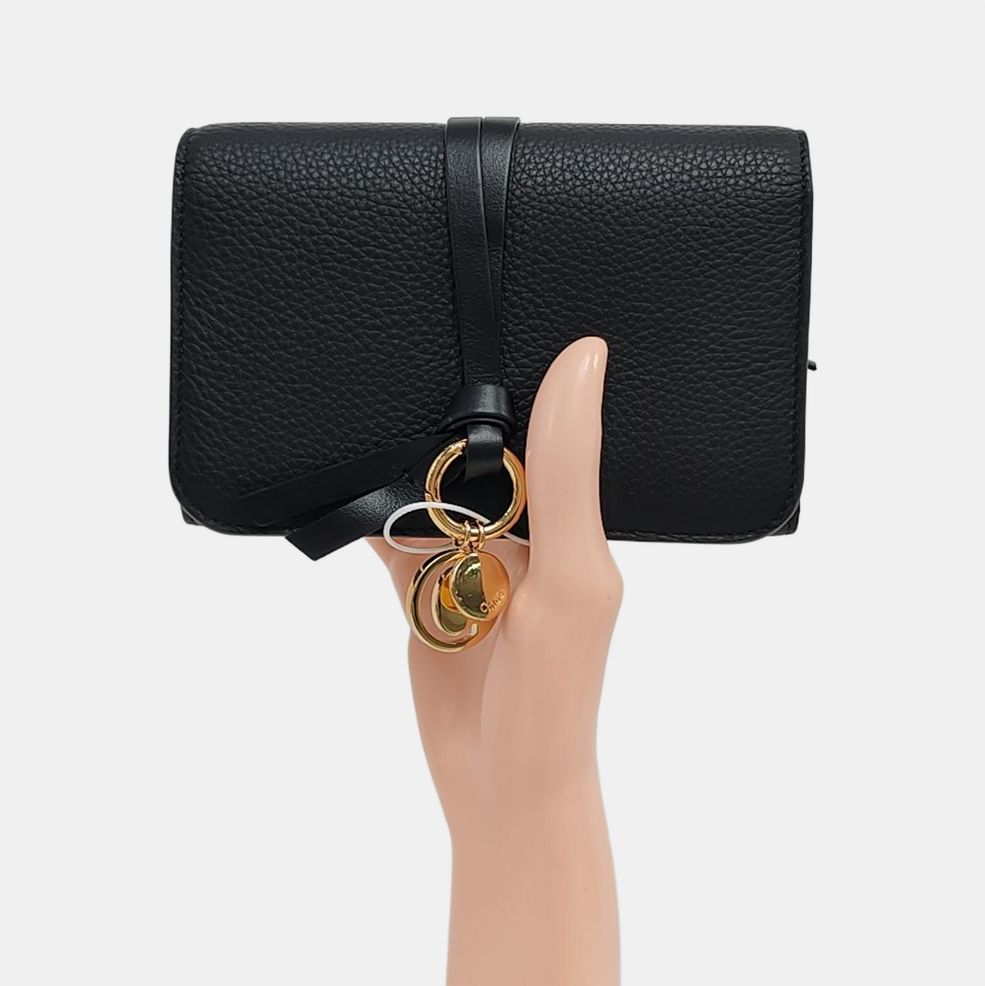 Alphabet Calfskin Black Wallet