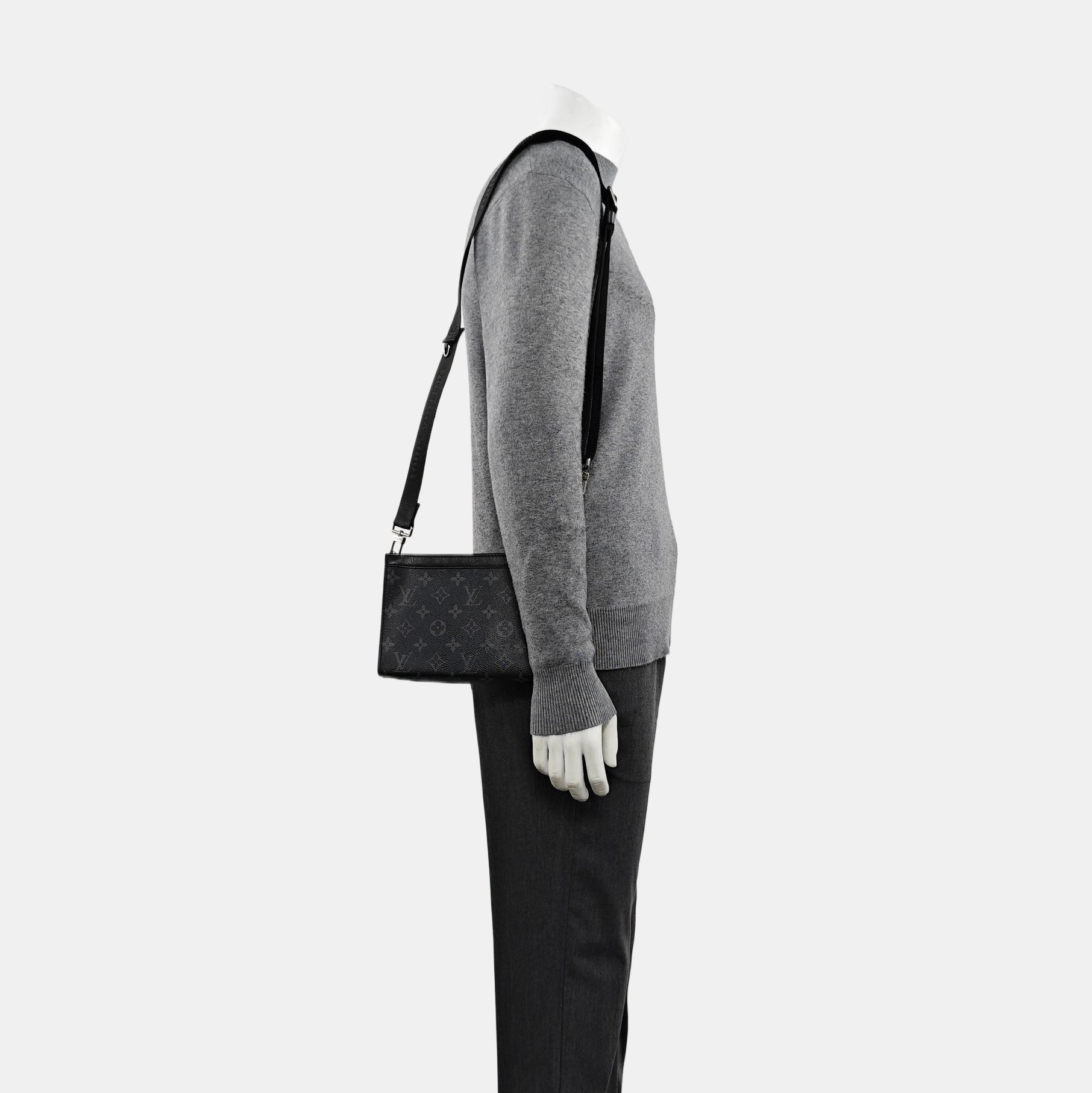 GASTON Monogram Coated Canvas Black