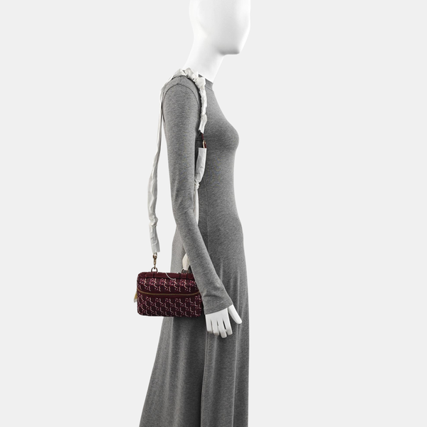 Monogram Coated Canvas Shoulder Bag Super Mini Red